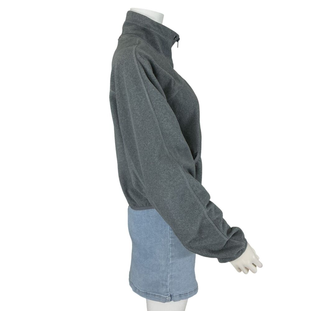 FP Movement Fleece Warm Up Jacket S Gray Zip Front High Collar Athleisure Cozy - Picture 5 of 13